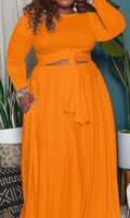 Orange Skirt set