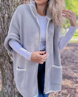 Grey Knitted Jacket