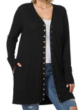 Curvy Black Cardigan