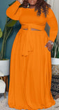 Orange Skirt set