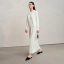 Women's Minimalist O-Neck Cardigan - Loose Autumn Knit Sweater