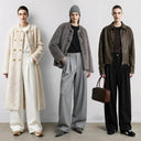 Women's Wide Leg Pleated Front Warm Winter Commuter Trousers