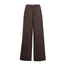 Women's Wide Leg Fleece Lined Cotton Denim Winter Trousers