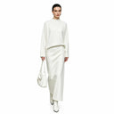 Women's Knit Straight Skirt - Minimalist Winter Long Skirt