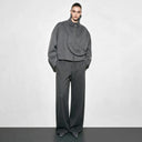 Women's Double-Faced Wool Coat | Oversized Stand Collar Winter Top