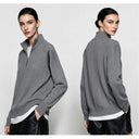 Women's Mock Neck Knit Set - Casual Commuter Winter Outfit
