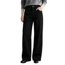 Women's Rhinestone Wide Leg Cotton Jeans - Slimming Casual Pants