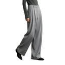 Women's Wide Leg Pleated Front Warm Winter Commuter Trousers