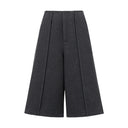 Women's Winter A-Line Wide Leg Shorts - Warm Commuter Mid-Length Pants