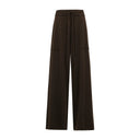 Mulberry Silk Blend Knit Trousers | Straight Leg Casual Women's Pants
