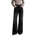 Women's High Waist Flared Jeans - 100% Cotton Vintage Denim Pants