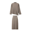 Women's Knit Straight Skirt - Minimalist Winter Long Skirt