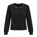 Women's Minimalist O-Neck Cardigan - Loose Autumn Knit Sweater