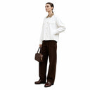 Women's Color Block Cotton Jacket - Minimalist Casual Commuter Top