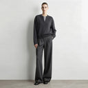 Women's Faux Layered Color Block Sweater - Minimalist Casual Knit