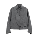 Women's Double-Faced Wool Coat | Oversized Stand Collar Winter Top