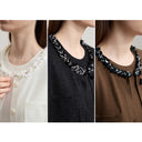 Women's Minimalist O-Neck Cardigan - Loose Autumn Knit Sweater
