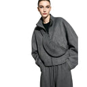 Women's Double-Faced Wool Coat | Oversized Stand Collar Winter Top