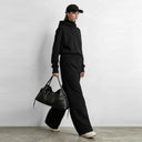 Women's Curved Barrel Pants - Loose Fit Winter Commuter Trousers