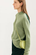 Women's Mock Neck Knitted Pullover - Minimalist Autumn Commuter Top