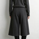 Women's Winter A-Line Wide Leg Shorts - Warm Commuter Mid-Length Pants