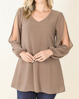 Chiffon split sleeve Blouse Clearance