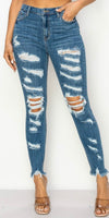 New Age Mom Distressed Jeans