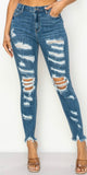 New Age Mom Distressed Jeans