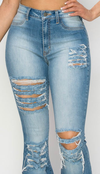 Flare Distressed Jeans