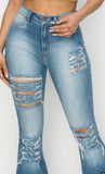 Flare Distressed Jeans