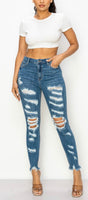 New Age Mom Distressed Jeans