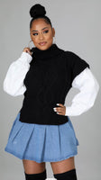 Turtleneck Sweater with Sleeves Clearance