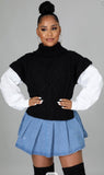 Turtleneck Sweater with Sleeves Clearance