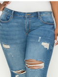 Curvy Destroy Denim Jeans