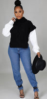 Turtleneck Sweater with Sleeves Clearance